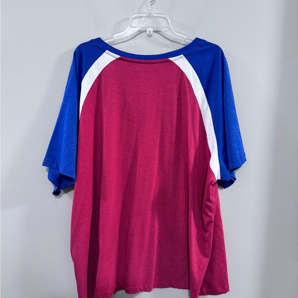 Women's New Era V-Neck Plus Size Raglan Chicago Cubs T-Shirt. Size 4X - Picture 5 of 7